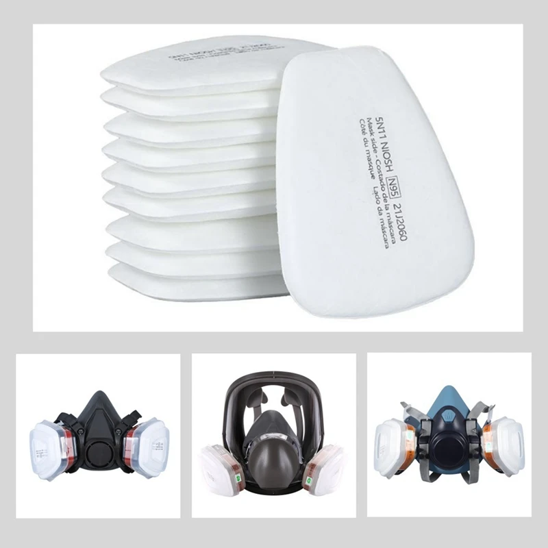 100PCS 5N11 Respirator Filter - 5N11 Particulate Filter Cotton For 6200, 6502, 7502, 6800 Series Respirator Mask