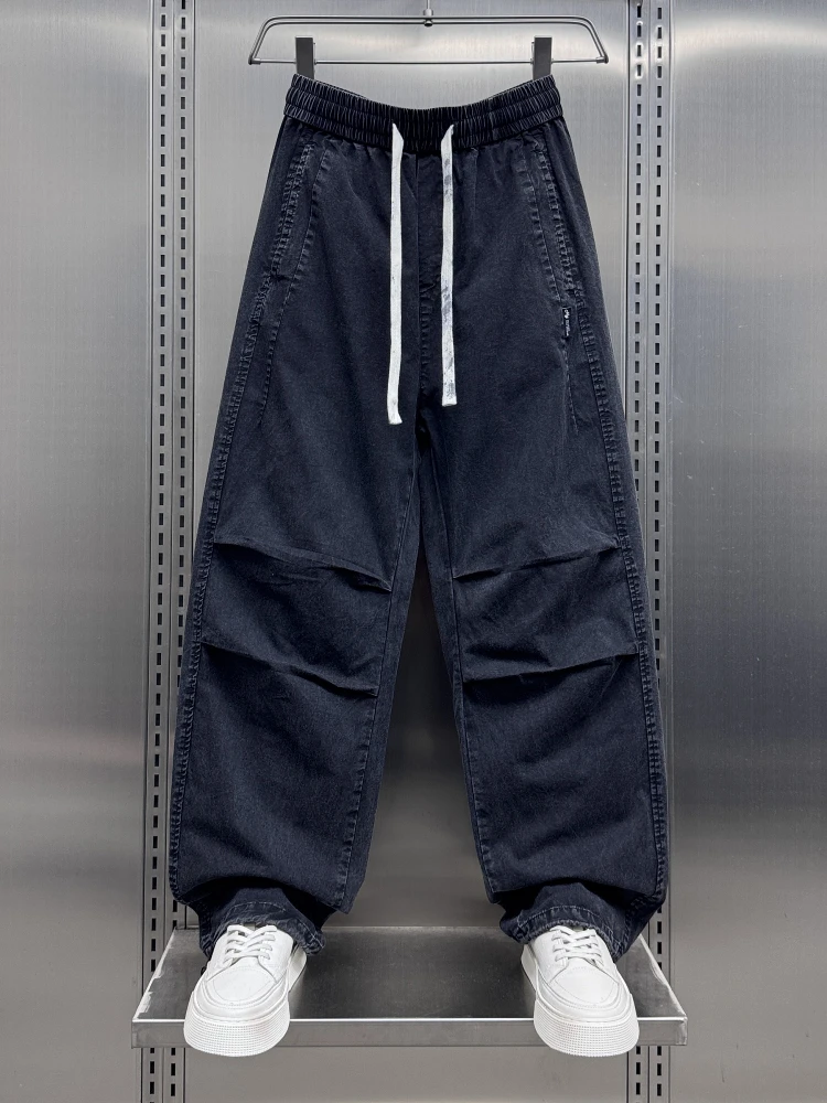 

Summer Thin American Casual Large Size Wide Leg Pants Men Loose Trendy Harlan Straight Blade Pants Youth Vitali Sle Workwear