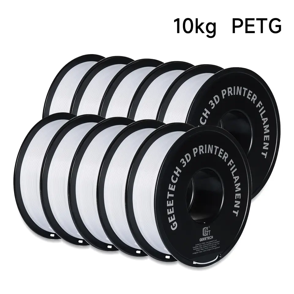 GEEETECH PETG, PLA 10 packs (10kg). Black, White.