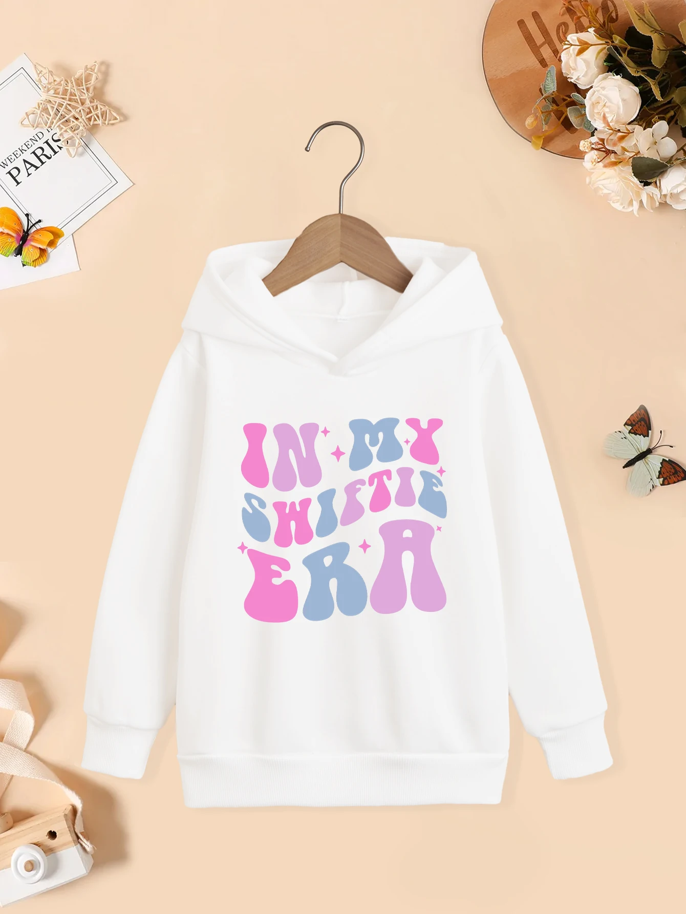 In My Swifrie Era Children Kids Hoodies Letter Print Autumn Long Sleeve Brand Sweatshirts 2-13 Years Boys Girls School Casual Le