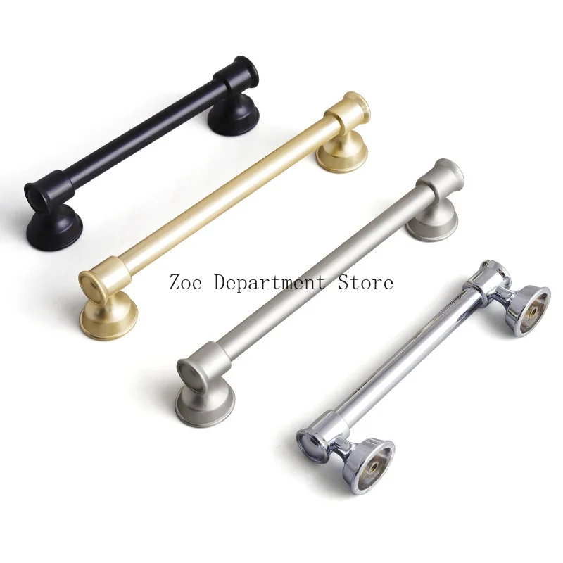 Simple gold copper brushed cabinet door drawer cabinet wardrobe instrument hardware accessories handle hand in hand