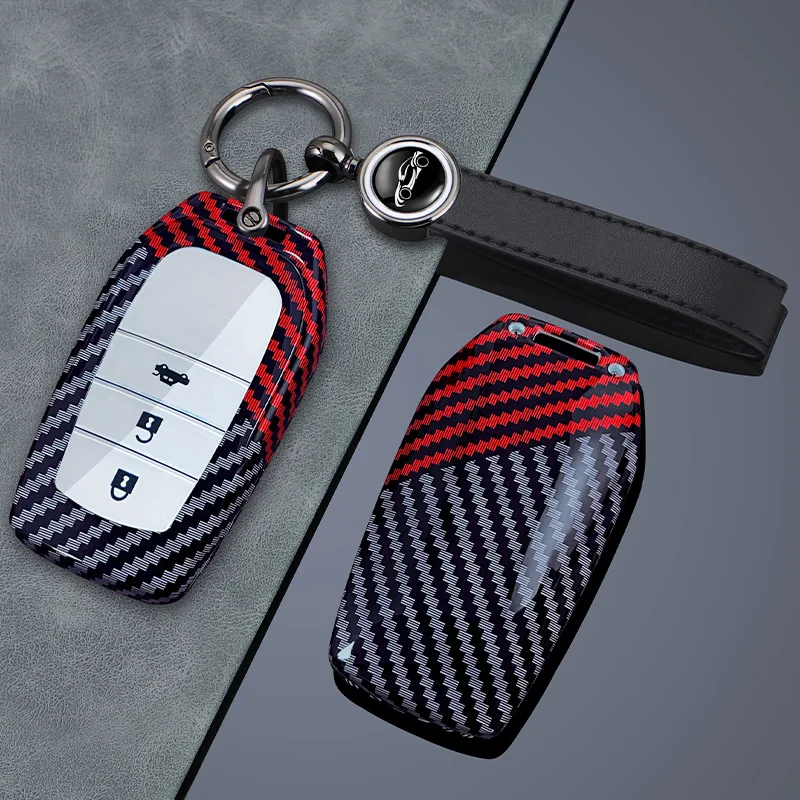 

2 3 Button For Toyota Prius Camry Corolla C-HR CHR RAV4 Prado Crown 2020 Avalon Carbon Fiber Car Key Fob Case Cover Keychain