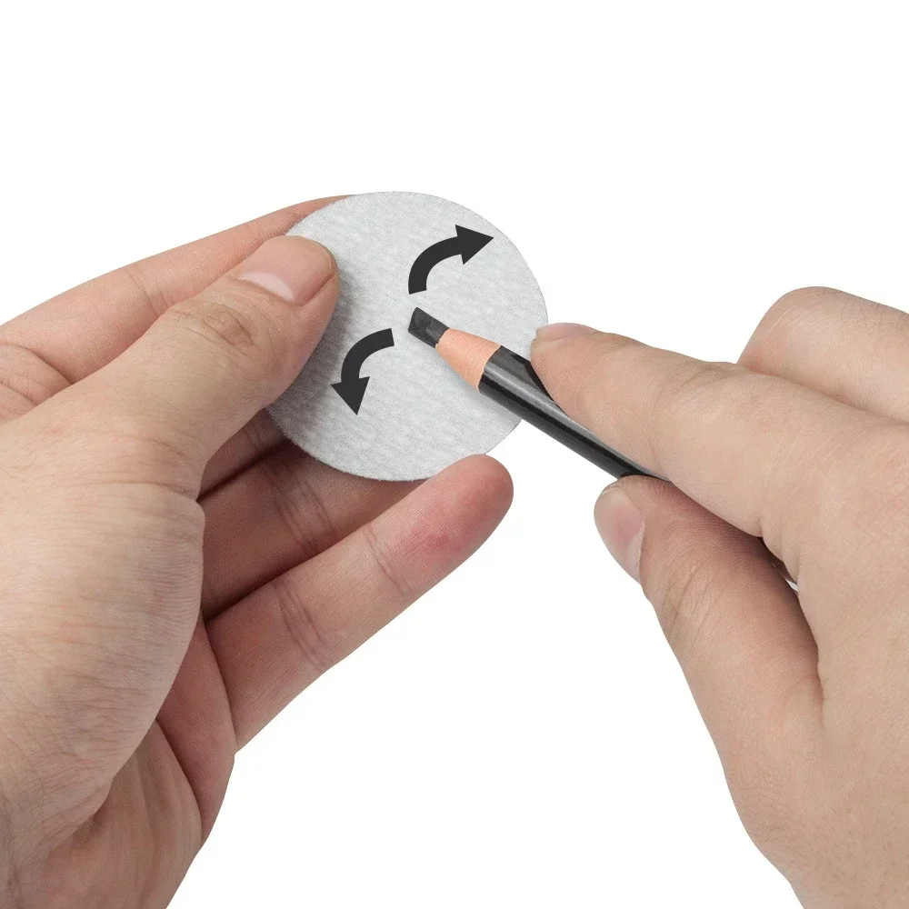 

100pcs Eyebrow Pencil Sharpener Sandpaper Microblading Tattoo Sharpening Tip Thin Polish Eyebrows Pencil Makeup Tattoo Tools