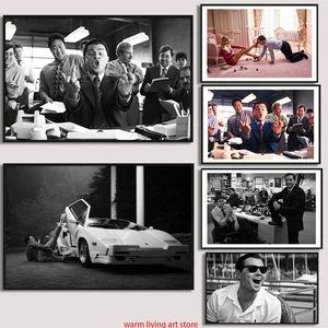 Die Wall Wolf Street Poster Serie Leonardo DiCaprio Malerei Leinwand ästhetische Wandfotos Schlafzimmer Dekoration Haus 10 Hauptverkäufe Leonardo DiCaprio Puppe - №3