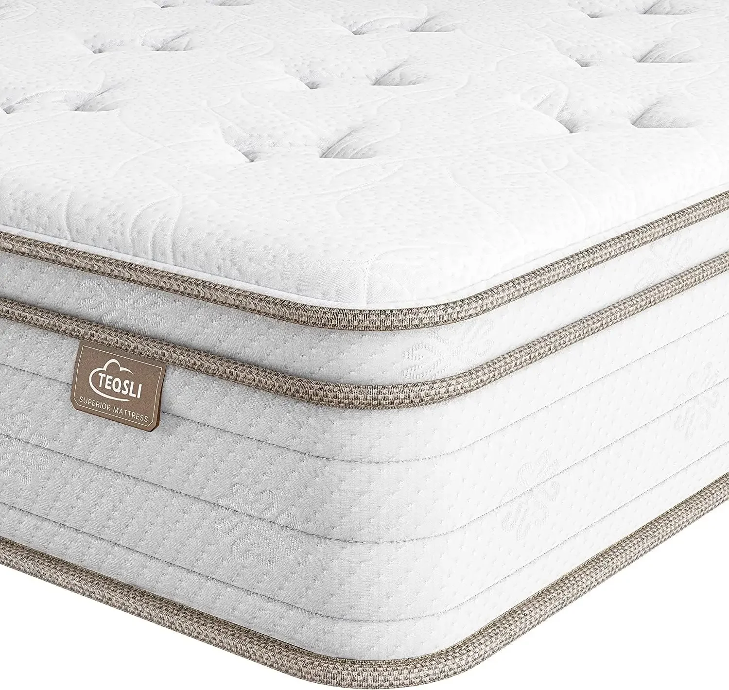 Twin Mattress 10 Inch Sleep Cooler Eggshell Memory Foam and 7 Zone Pocket Innerspring Hybrid Mattress Medium Firm Twin