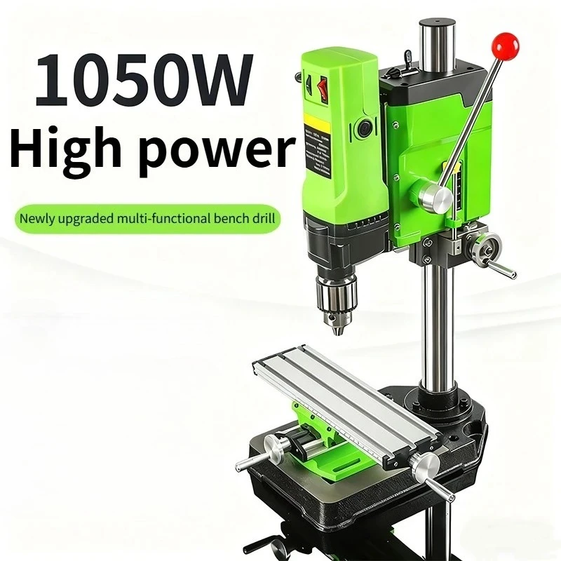 220V Mini Bench Drill Machine Milling Machine Small-sized Drilling Milling Machine Household Multi-functional Industrial-grade