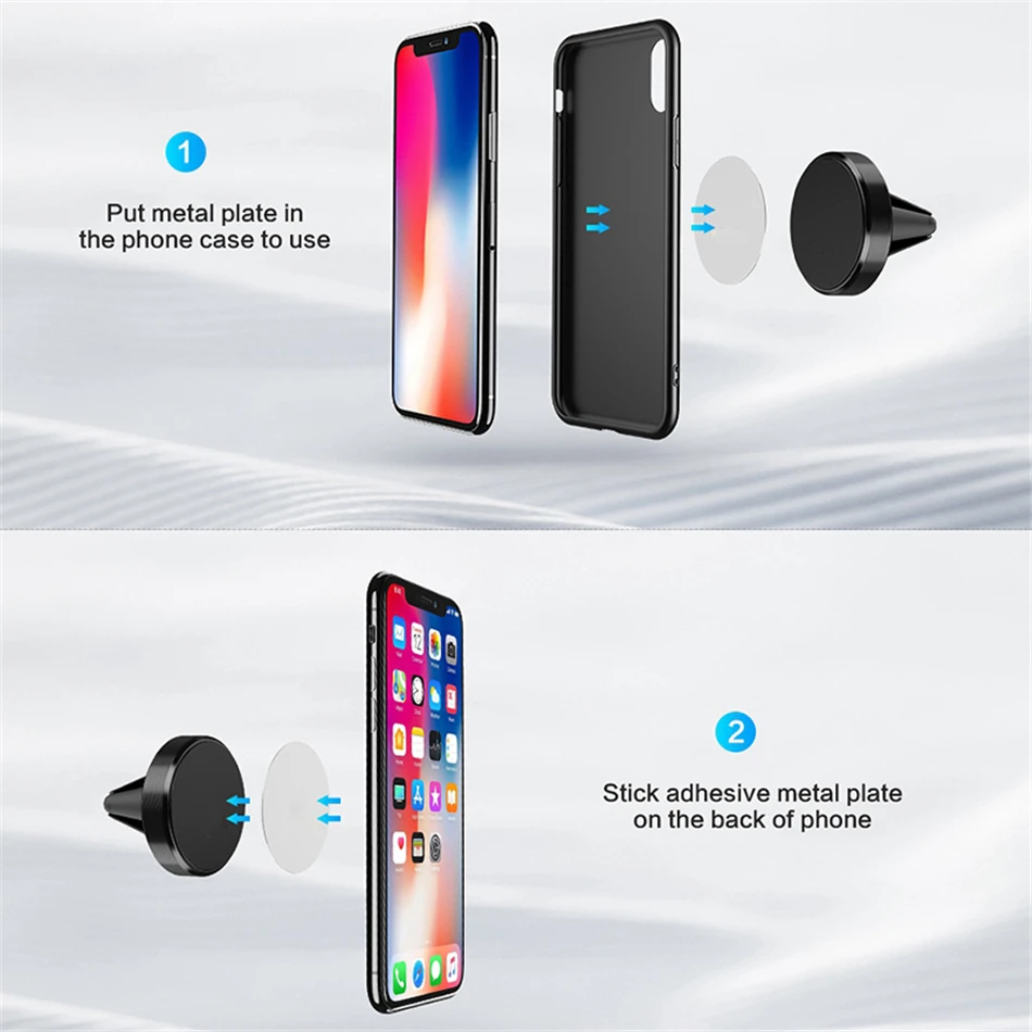 Auto Magnetische Halter Universal Air Vent Halterung Ständer Zubehör Für iPhone Samsung Xiaomi Magnet Halter Stehen im Auto Handy – Detail 4