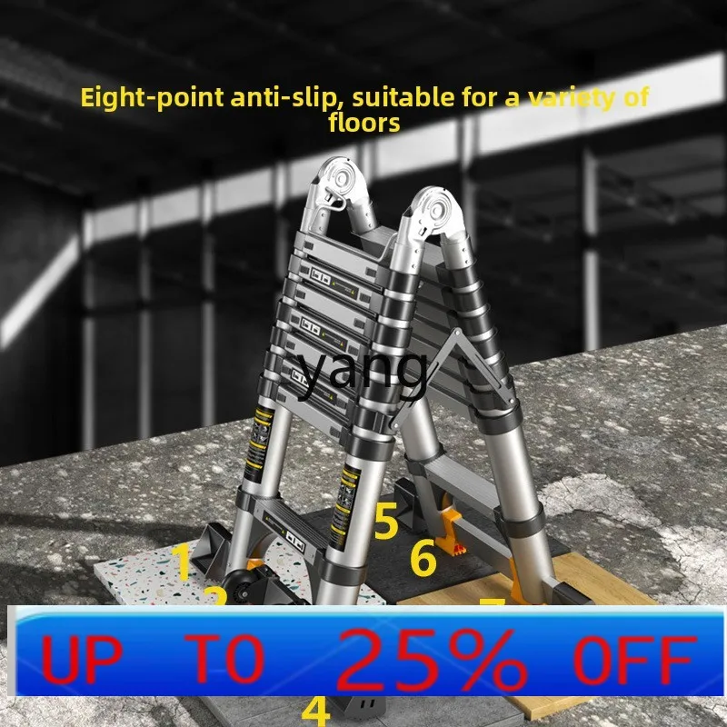 

lmm aluminum alloy telescopic ladder thickened and bold household multi-functional engineering ladder