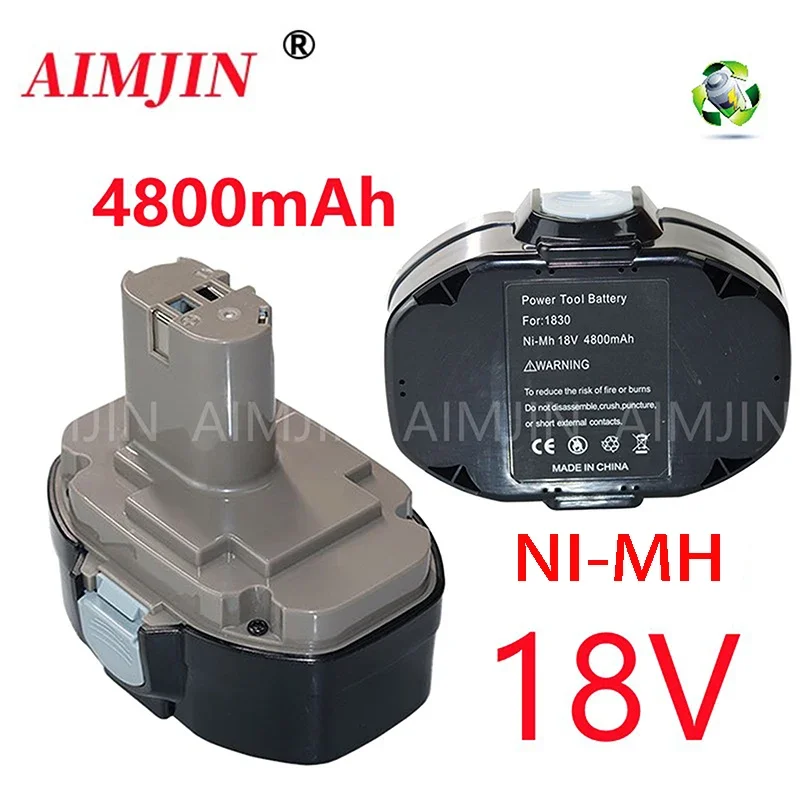 

Newest 18V 4800mAh Ni-MH Rechargeable Tools Battery 18V Ni-MH for MAKITA 1822 192826-5 192827-3 PA18 free shipping