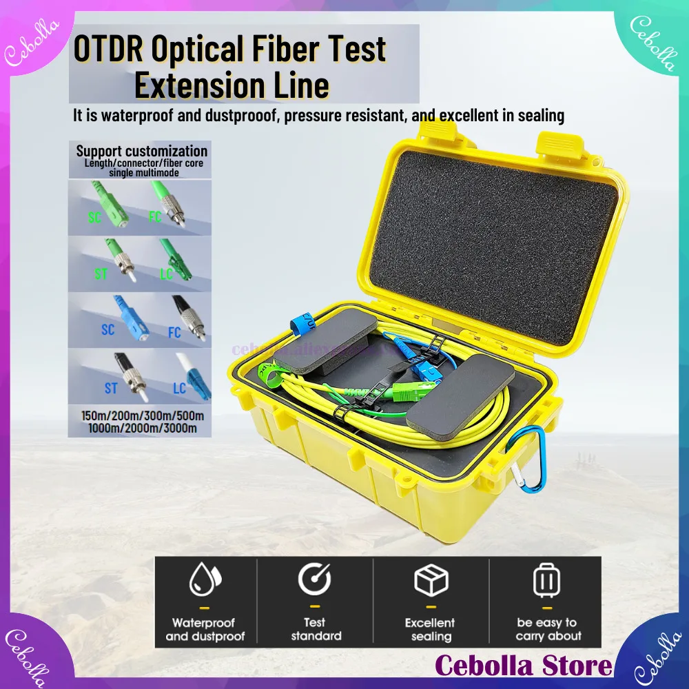 OTDR Launch Cable Fiber 1000M Single Mode SC/APC UPC Test Extension Cord Time Reflectometer Dead Zone Eliminator 1km