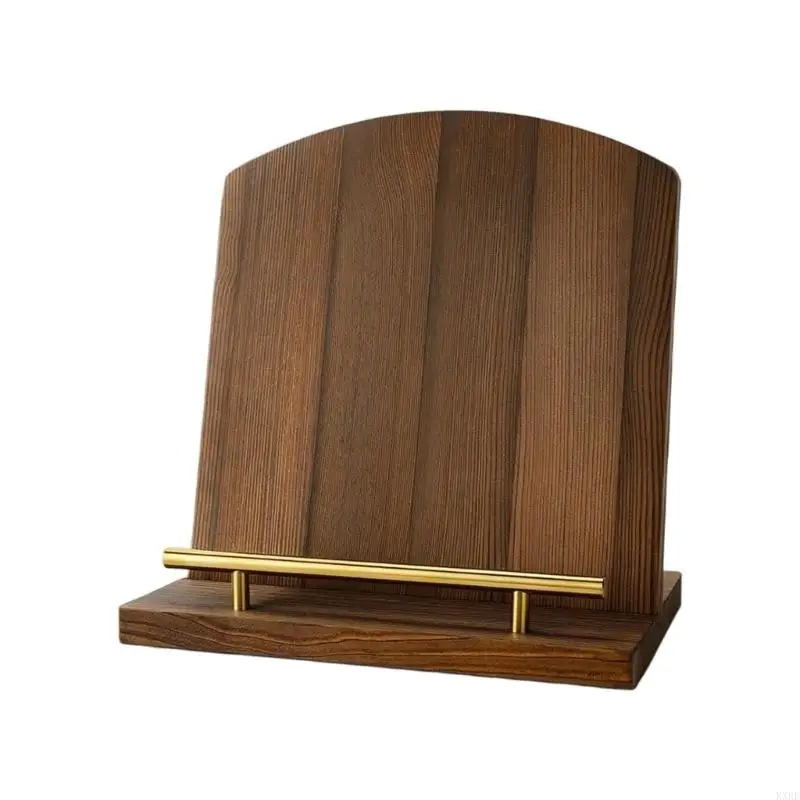 

Wooden Recipe Stand For Kitchen With Metal Bar Perfect For Viewing Digital Devices And Magazines Strong And Modern KXRE