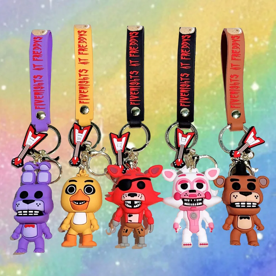 7 سنتيمتر جديد FNAF فريدي سلاسل المفاتيح لعبة الحيوانات المحشوة الدب الأرنب لعبة Fnaf ألعاب من القطيفة عيد الميلاد عيد الميلاد للأطفال لعبة هدية