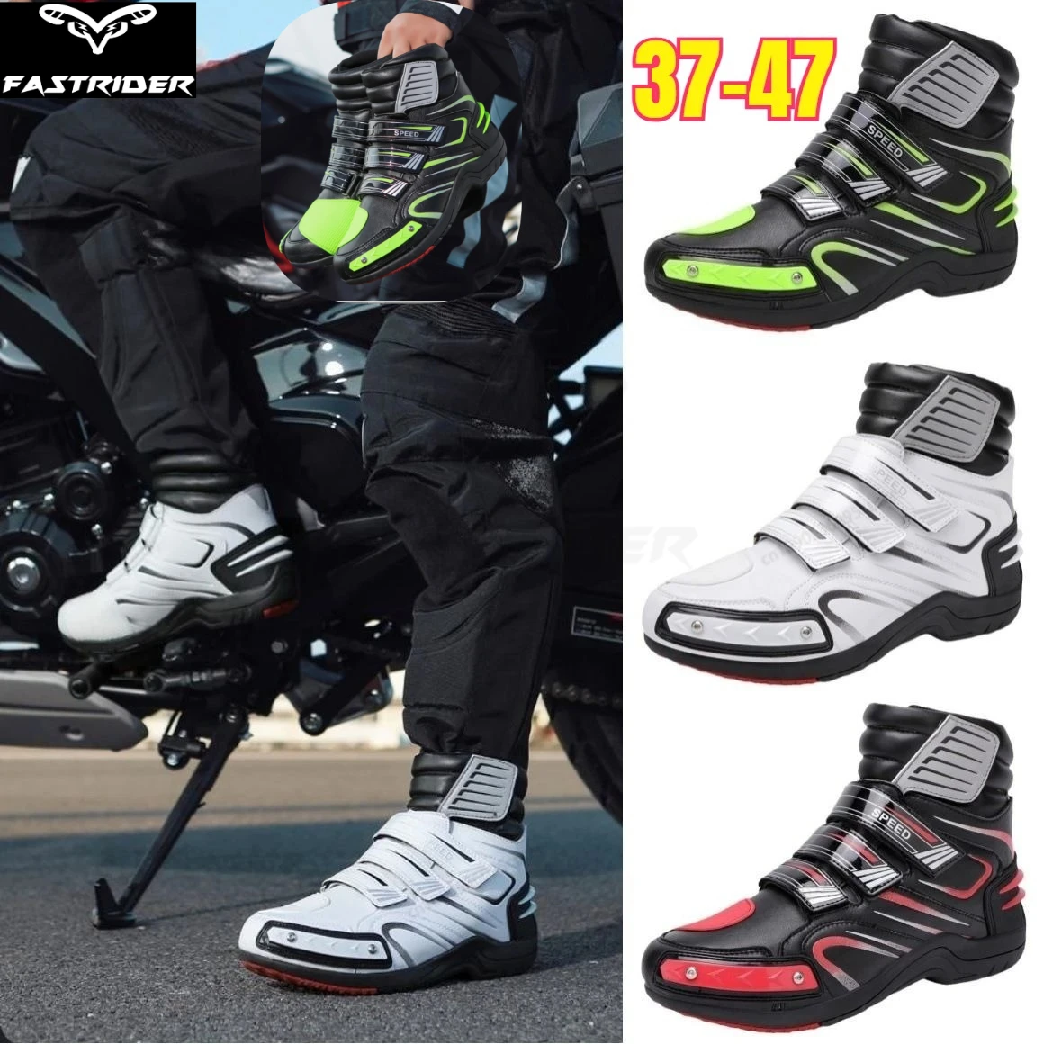 Couple Style Motorcycle Knight Boots Anti-Slip Winter Autumn Outdoor Riding Bicycle Mountain Racing Road Speed Shoes 2.0