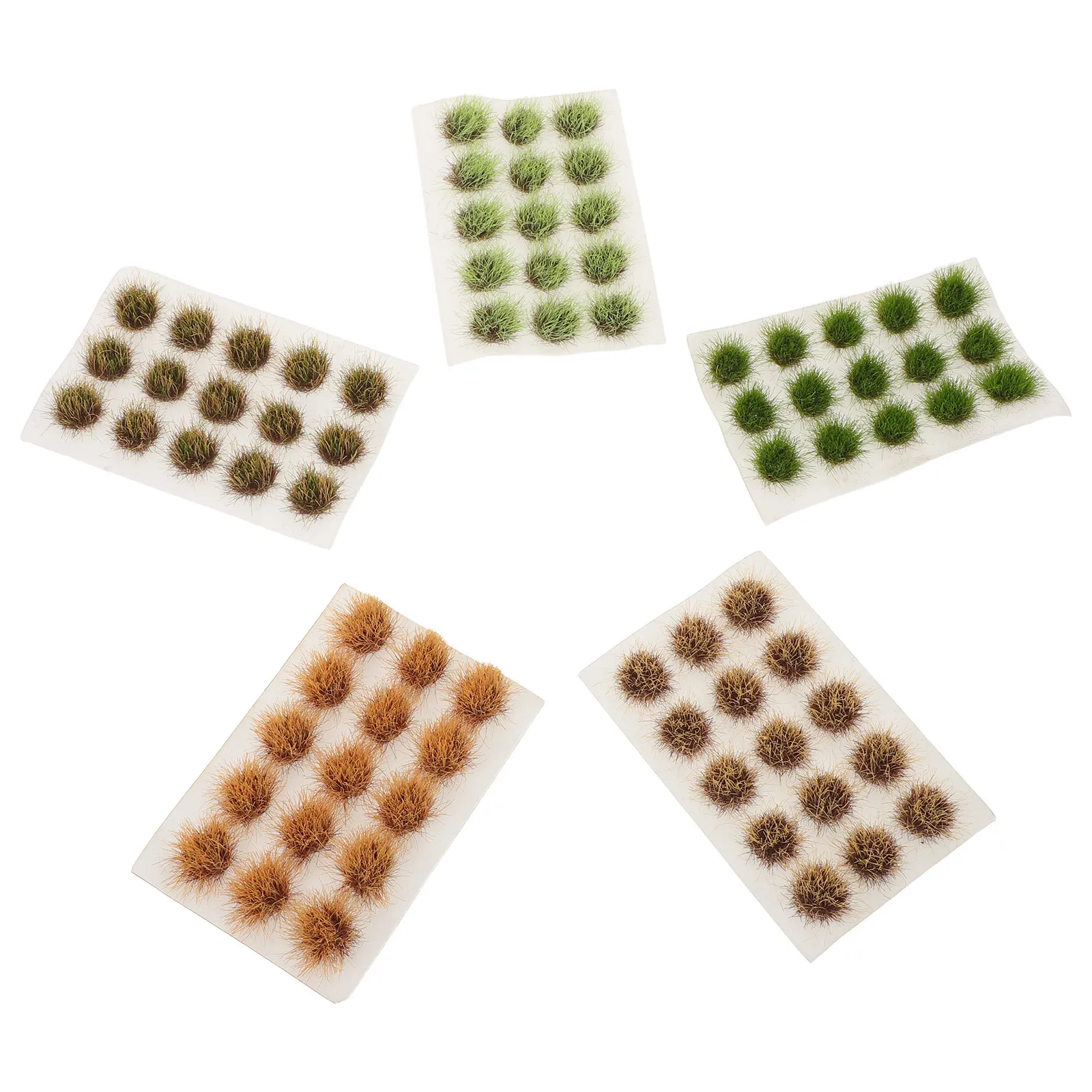 

5Sets Simulation Grass Miniature Accessories Landscaping Faux Grass Clusters for DIY Architecture Building Projects