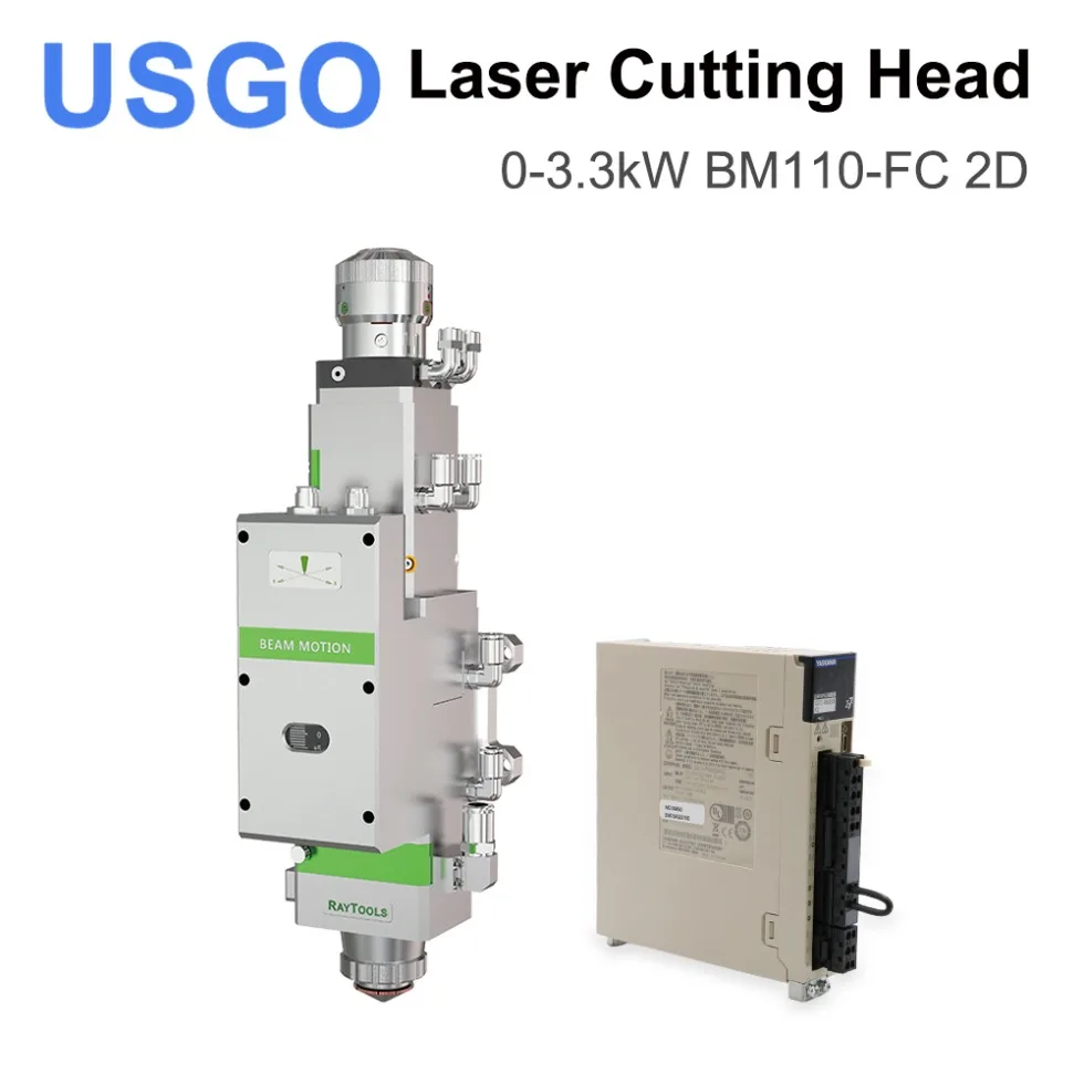 USGO Raytools Laser Cutting Head BM110-FC2D 0-3.3kW Pluse Auto-Focus FL125/155/200mm for Laser Cutting Machine