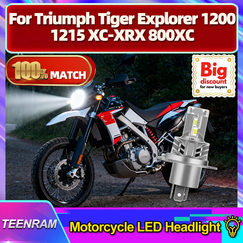 

TEENRAM для Triumph Tiger Explorer 1200 1215 XC-XRX 800XC мотоциклетные светодиодные лампы для фар Hi/Lo мотоциклетные ампули для фар