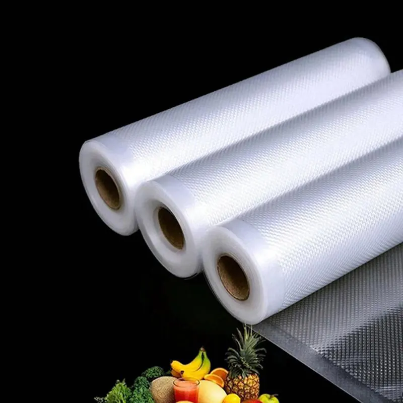 1PC Cling bag sealing bag textured roll film bag cooked food sealing mouth need to be used with a vacuum pumping machine