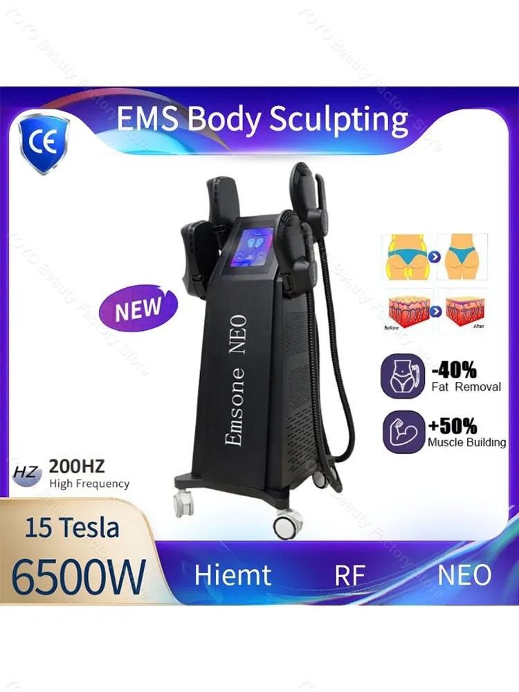 

EMS Body Sculpting 200hz 15tesla Emsone neo hiemt RF Slimming Machine Fat Burning EMSSLIM Nova Weight Lose Electromagnetic