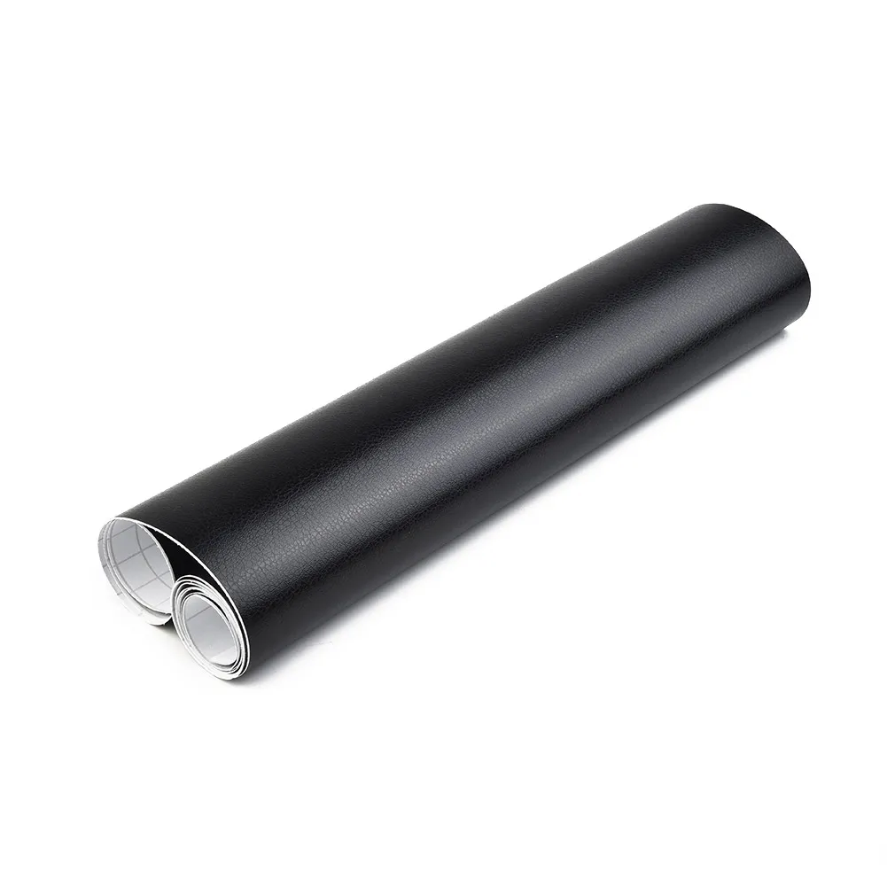 Car Interior Vinyl Wrap Sticker Featuring Textured Grain Leather Pattern for Automotive Dashboard Protection Removable