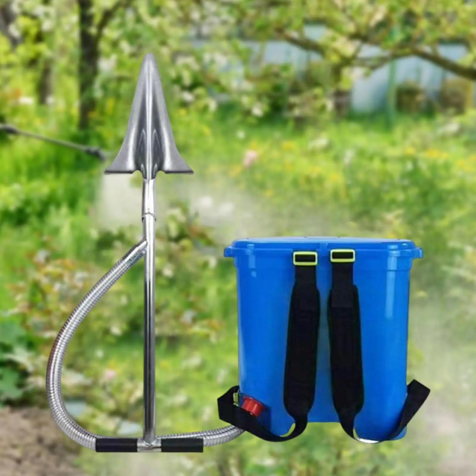 Back Carrying Fertilizer Spreader with Digging Spade Corn Fertilizing Tool for Cereals Versatile Heavy Duty Labor Saving