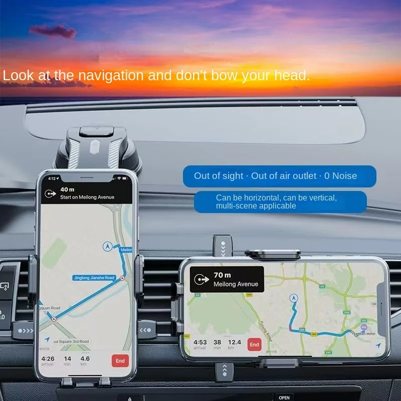 Suction Cup Phone Pad Universal Holder Car Mount Cellphone Stand 360-Degree Rotation Dashboard Mobile Phone Bracket Support