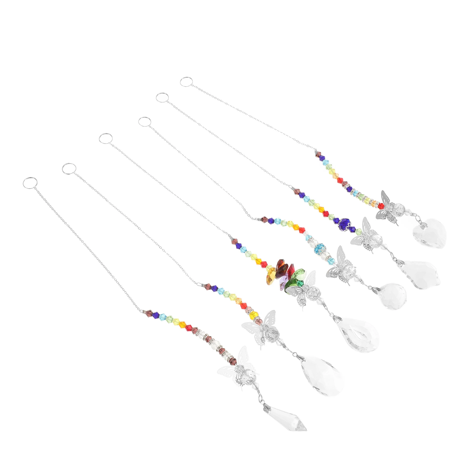 

6 Pcs Pendant Crystal Window Prism Hanging Suncatcher Window Decor Car Christmas Sun Catcher Pendant Garden Outdoor