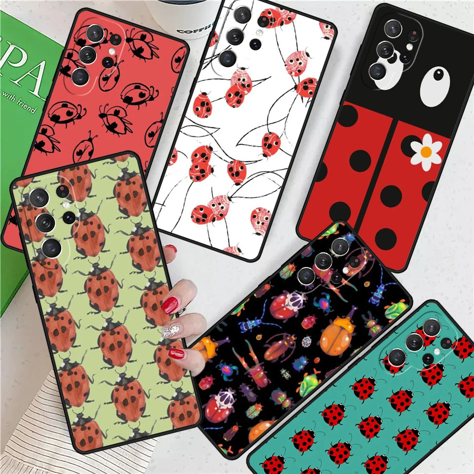 Ladybug Beetle For Samsung Galaxy S24 Ultra S21 S22 S8 S9 S10E Note 10 20 Plus FE S23 Phone case Cover Coque