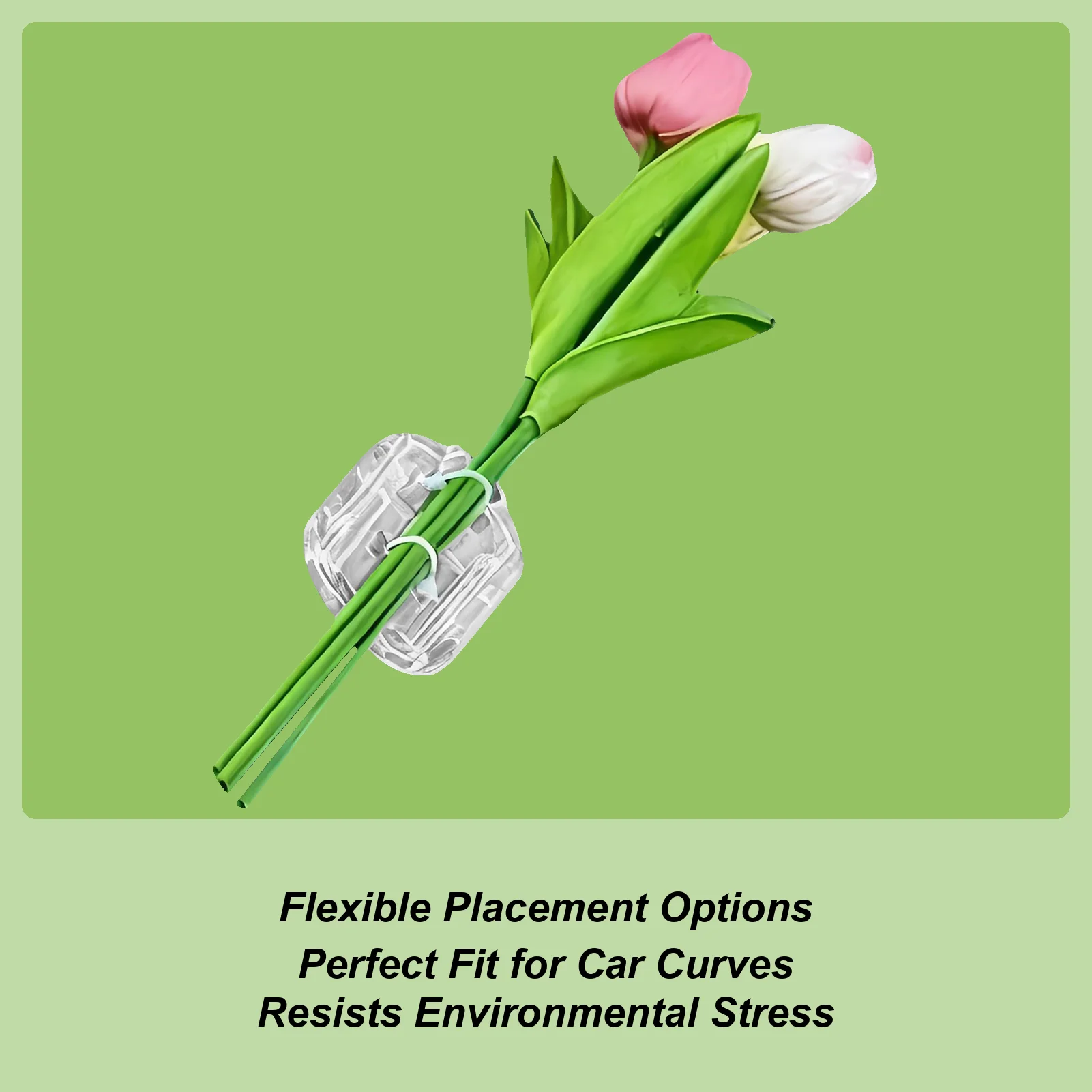 Mini Flower Bouquet 3D Romantic Alphabet Letter Sticker Flower Car Accessories For Glass Window Automotive Vehicle Exterior