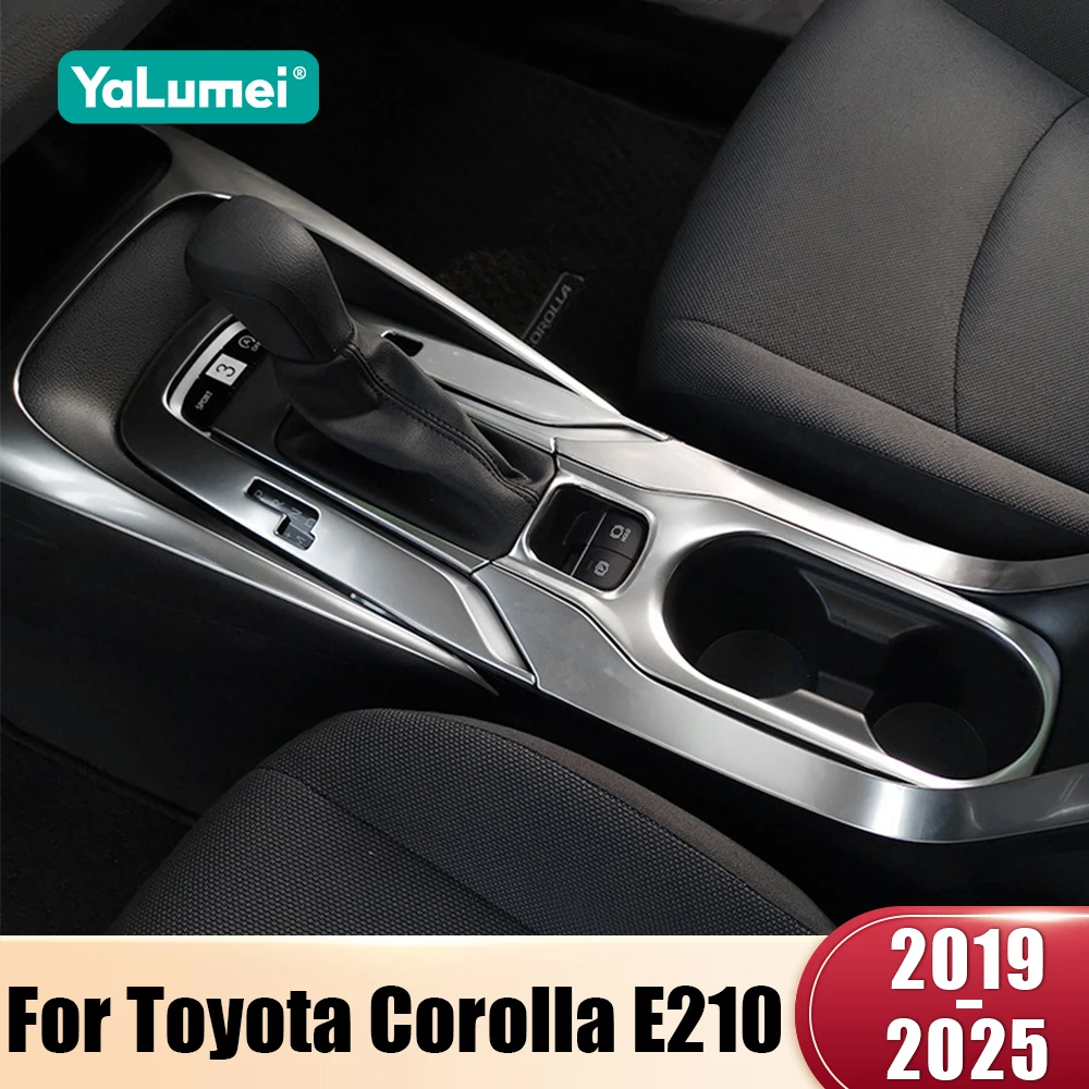 For Toyota Corolla E210 2019 2020 2021 2022 2023 2024 2025 Hybrid Stainless Car Central Console Gear Shift Panel Trim Covers
