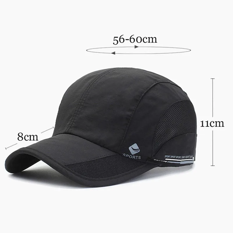 Summer For Men Sports Breathable Waterproof Quick Dry Sunshade Baseball Cap Women Solid Mesh Sunhat Letter Printing Kpop Hat E78