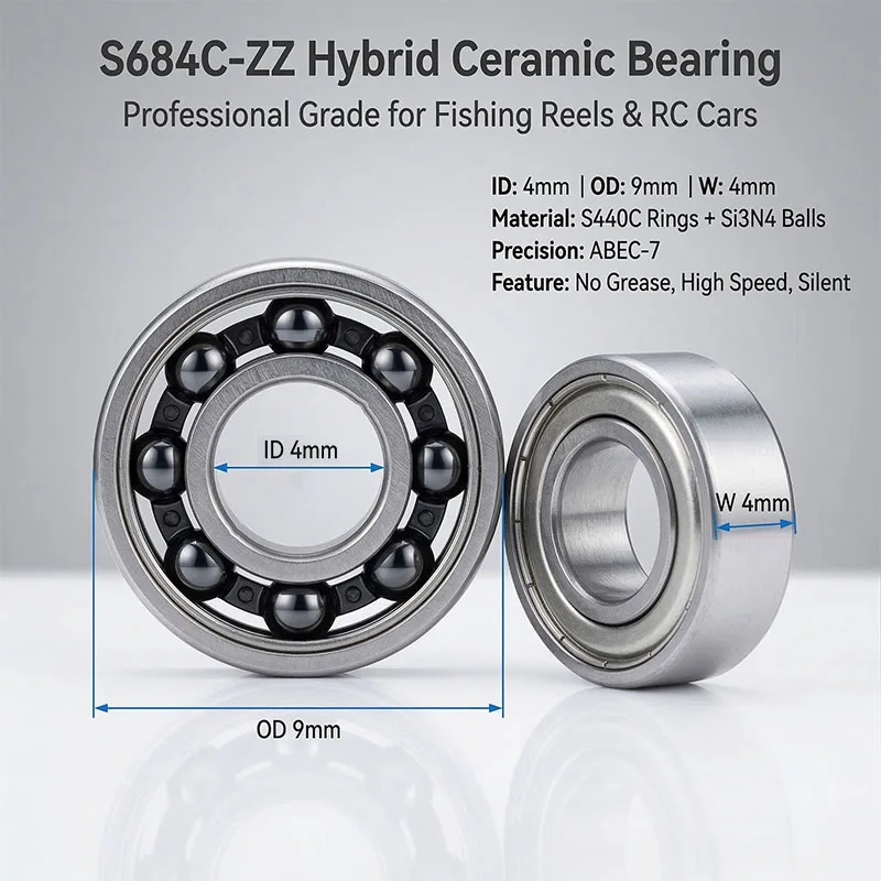 10pcs Stainless Steel Hybrid Ceramic Bearing 10x15x4 S6700 S6170 ZZ Ceramic Bearings 10*15*4 Thin Section Bearings S6700C S61700