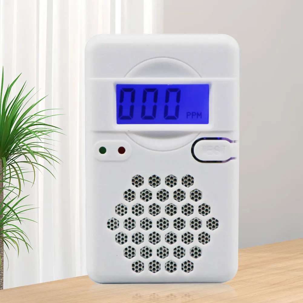 كاشف تسرب الغاز المشترك مع شاشة LCD ، مراقبة إنذار تعمل بالبطارية ، تحذير ضوء الصوت ، المنزل ، الشقق