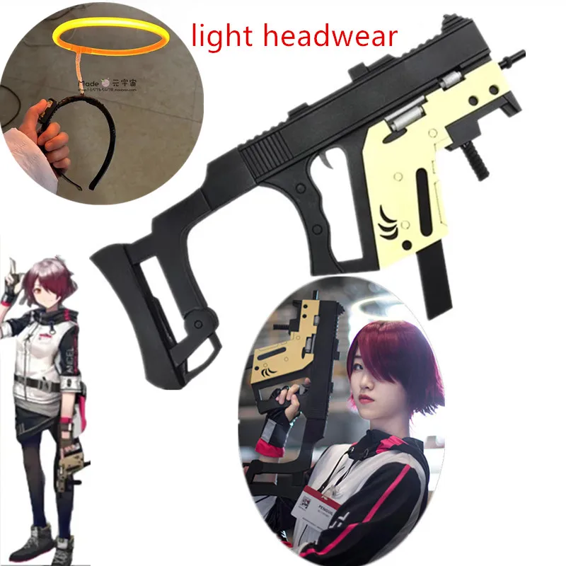 

Game Arknights Exusiai Cosplay Prop EVA Gun Weapon Women Men Halloween Carnival light headwear Fancy Party Weapons Accessories