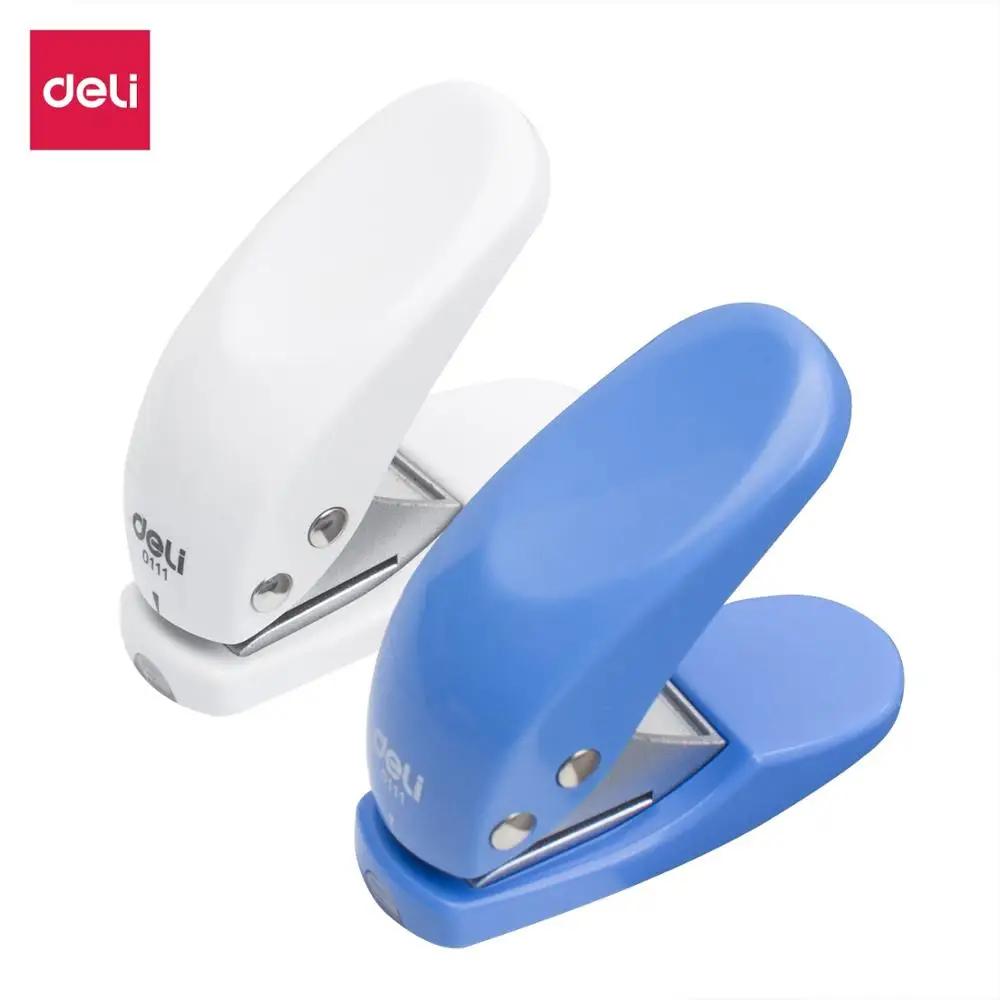 DELI Mini Paper Punch portatile formato 1 perforatrice 6mm 10 fogli materiale scolastico per ufficio