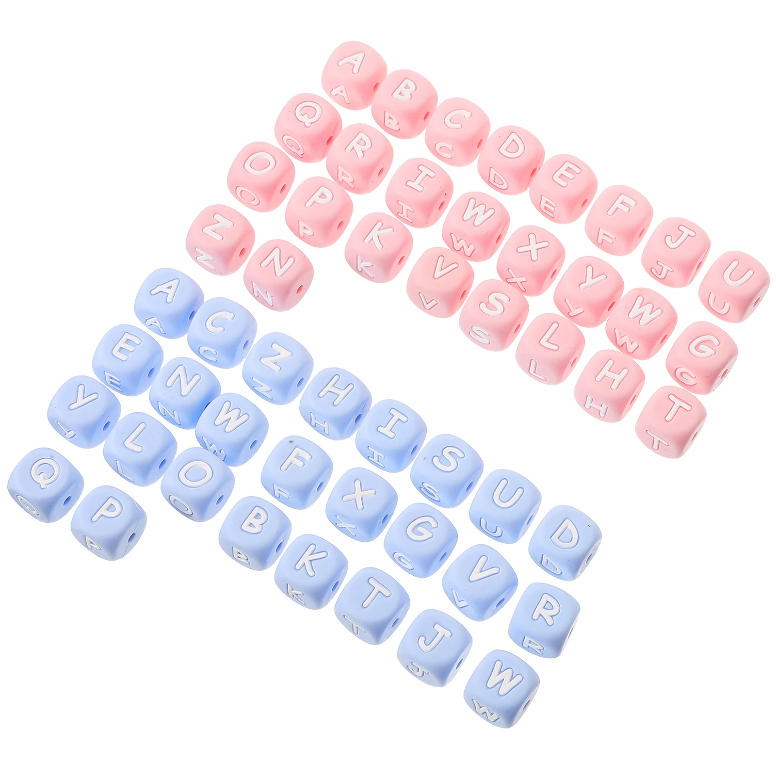 

52 Pcs Charm Bracelet Alphabet Making Beads Jewelry Letter Charms Square with Letters