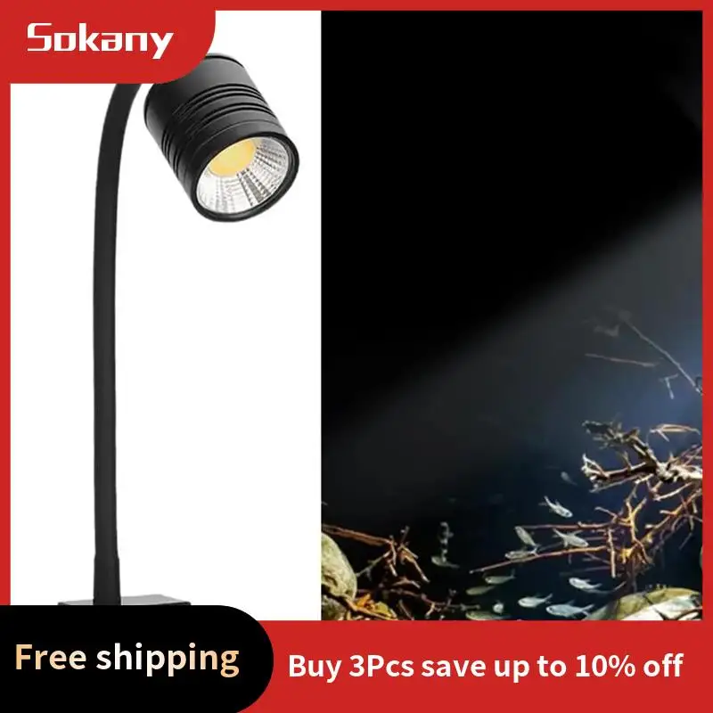 

A59E-LED Aquarium Light Freshwater Fish Tank Spotlight Vivarium Terrarium Light 3 Colors LED Lighting For Optimal Viewing US Plu