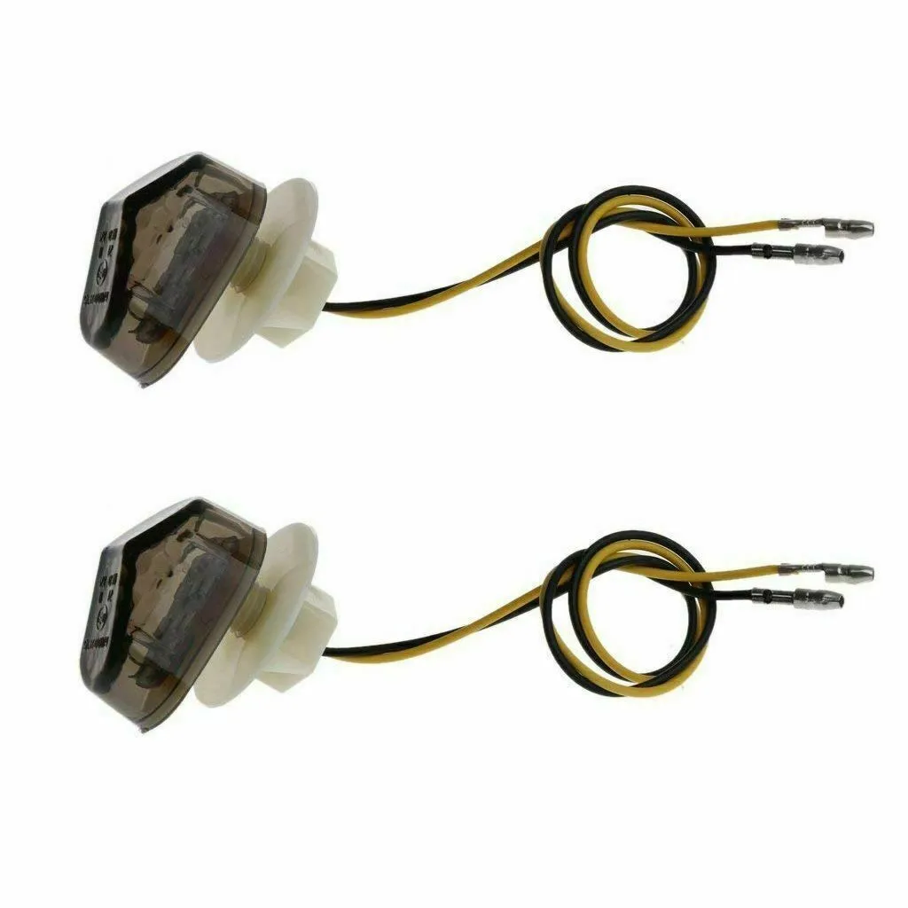 Practical Motorcycle Turn Signal Lights Indicator PVC Plastic Side Light Smoke Lens Amber Blinker Flush Mount Waterproof