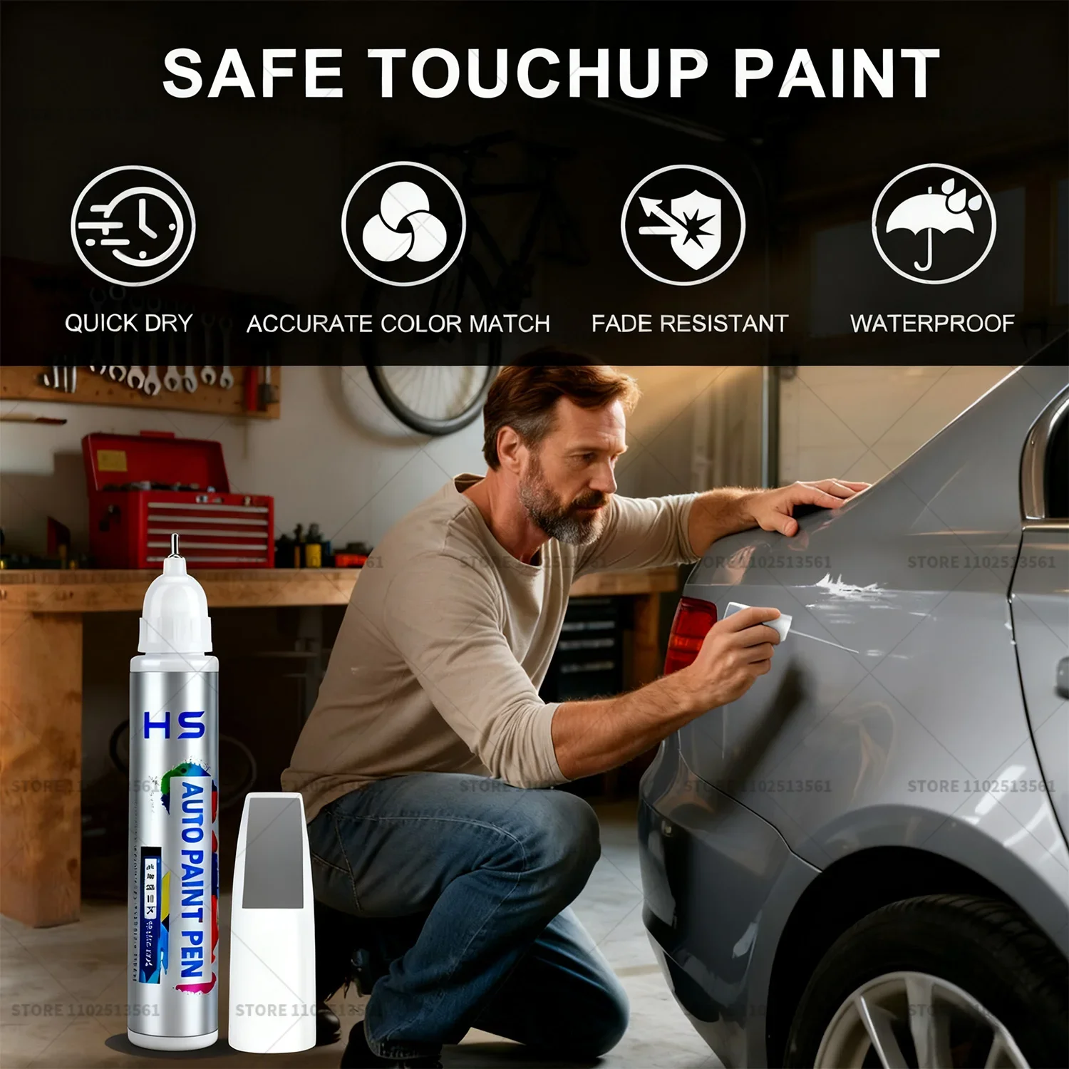 قلم إصلاح طلاء السيارات لبيجو RCZ مزيل الخدوش الذي يعمل باللمس لتقوم بها بنفسك ملحقات السيارات الأبيض KWD العقيق الأحمر KHR التاهيتي الأزرق الرمادي