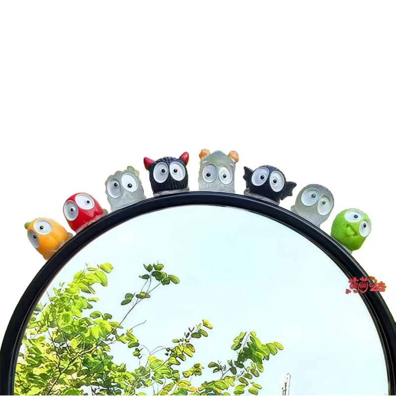 8 PCS Cute Trick or Treat Series of Small Coal Ball Car Mounted Creative Ornaments Car Center Console Screens Car Decorations