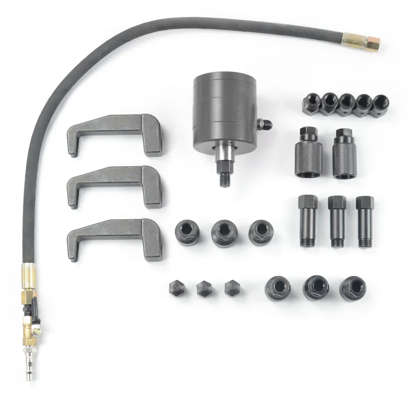 NEW Pro Diesel INJECTOR Puller Pneumatic Injector Extractor Puller Kit with 3PCS INJECTOR EXTRACTOR ADAPTORS