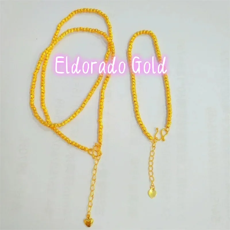 Eldorado Gold   Eldorado 2025 2025High Quality AU750 Real Gold Necklace, Women's Personalized 18k Gold Sparkling Bouncing Di Bea