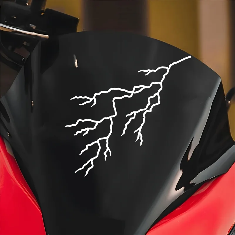 

1 шт., наклейки для мотоцикла с треснувшими молниями, водонепроницаемые для мотоцикла, сделай сам, топливный бак, шлем, лобовое стекло, самоклеящиеся виниловые наклейки