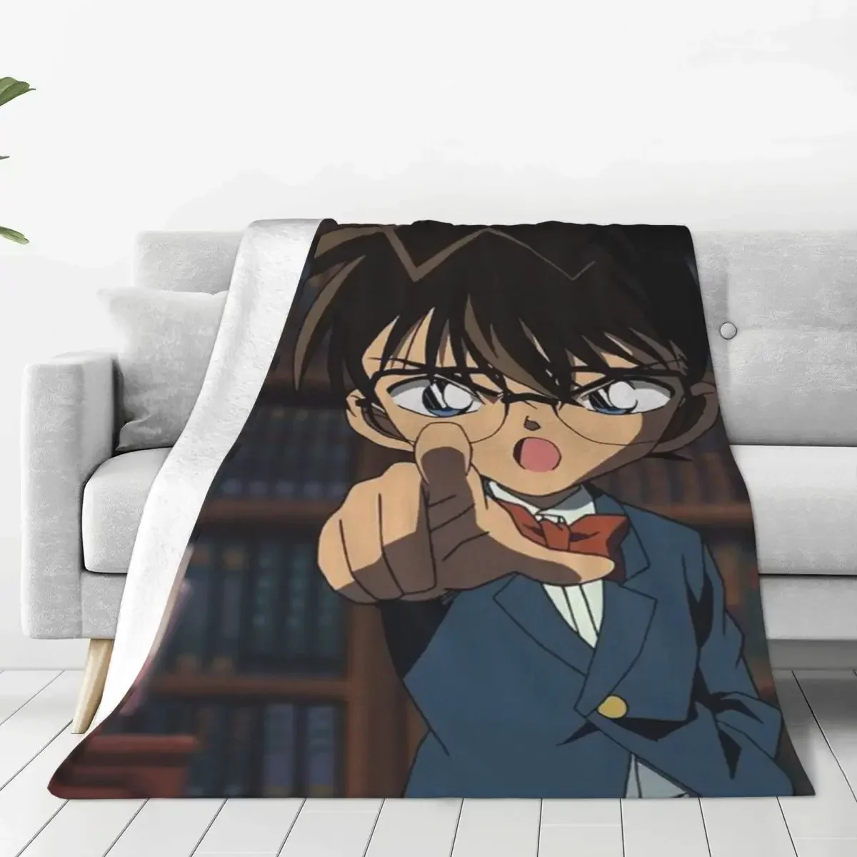 

Detective Reasoning Flannel baby Blanket Soft Durable Throw Blankets for Bedroom Camping Full Print babe Carpet Sofa Bed Cover