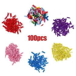 50/100PCs new arrival smalll size mini wooden clips 25mm colloful clips photo clips for sheets DTY clothespin craft decor clips