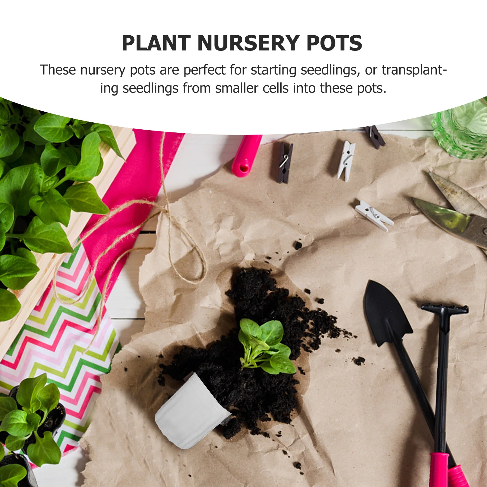 

40Pcs Plant Nutrition Cups Transparent Plastic Nursery Pots Lightweight Drainage Seedling Containers Gardening