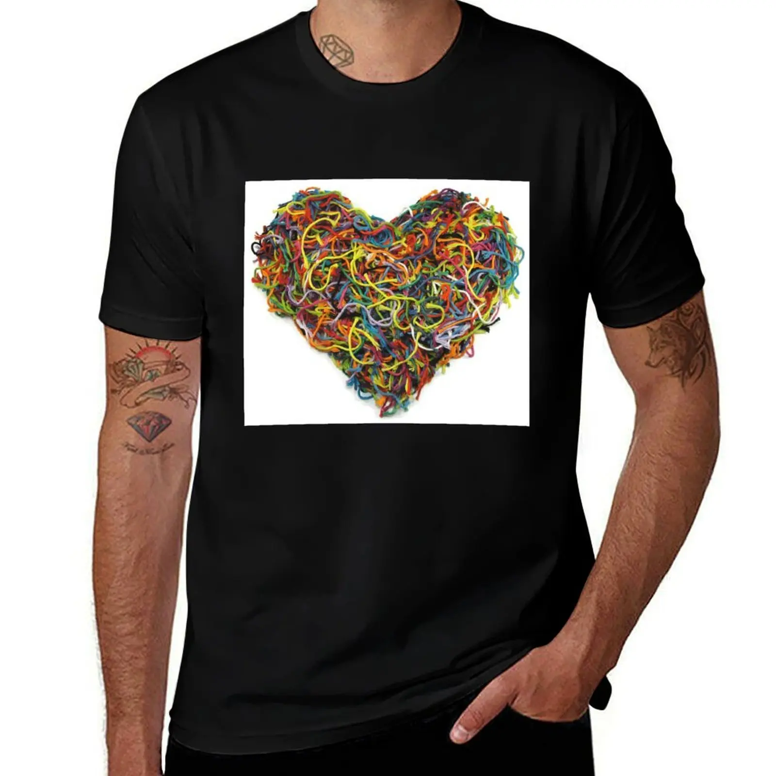 

Yarn Heart T-Shirt No Iron Casual Short Sleeve Top