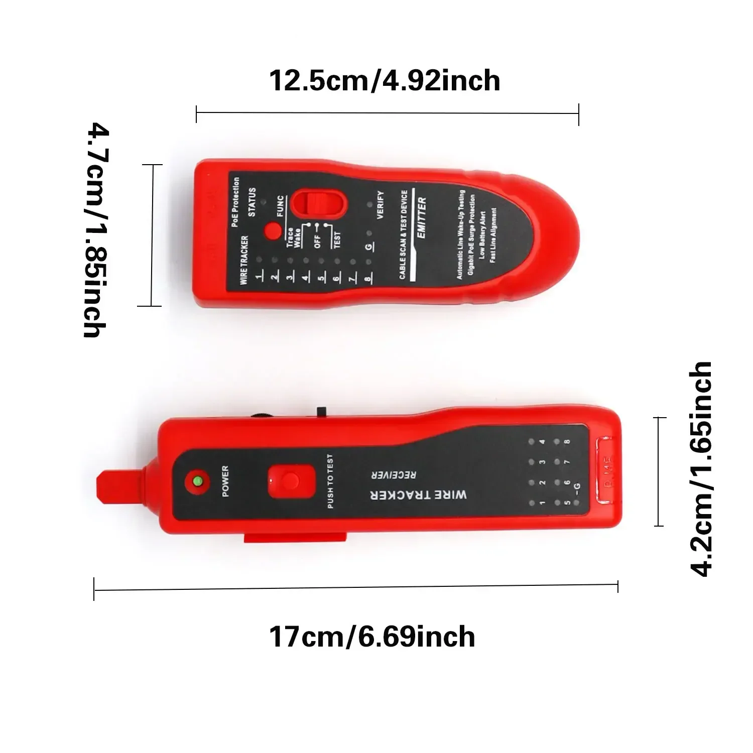 Wire Tester RJ45 RJ11 Cable Tracker Line Finder Network Tracker Ethernet LAN Network Cat5 Cat6 Telephone Cable Tracker Tool Kit
