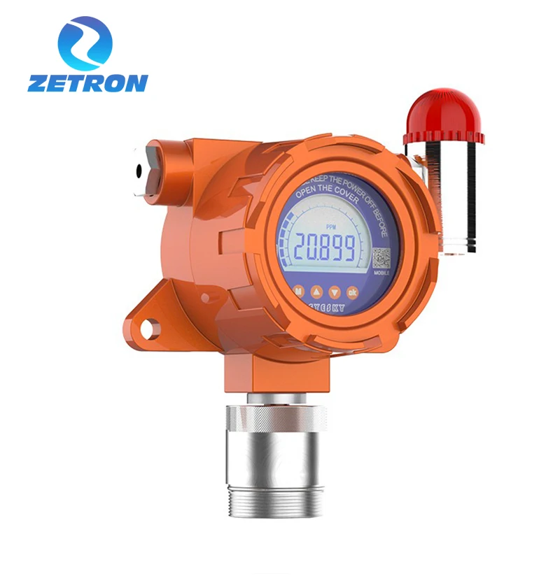 

ZETRON MIC100 Fixed Online Gas Detector With LCD Display IR Remote for Wireless Operations SO2 LEL VOC H2S CO2 O3 EX CH4