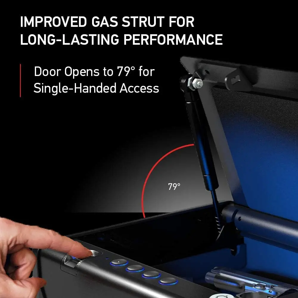 Biometric Gun Safe for Handgun or Pistol, Fingerprint Safe with Interior Light, 1 Handgun Capacity, Firearm Storage with Bolt Do