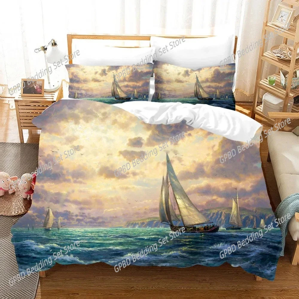 

Oil Painting Van Gogh Star Sky Comfortable Duvet Quilt Cover Pillowcase Bedding Set Children Bedroom Decoration Home Textile